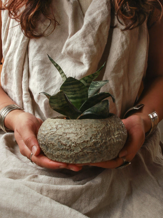 Planter -blue rock