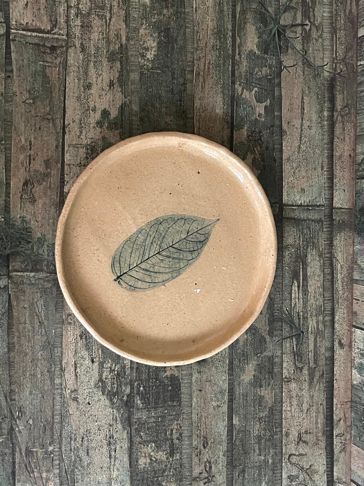 Plate - Leaf Design