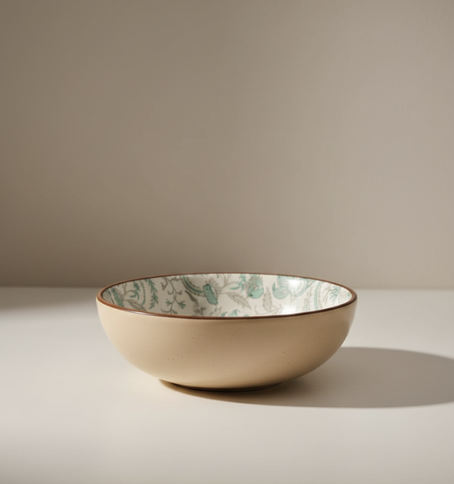 Serving Bowl - Green Art